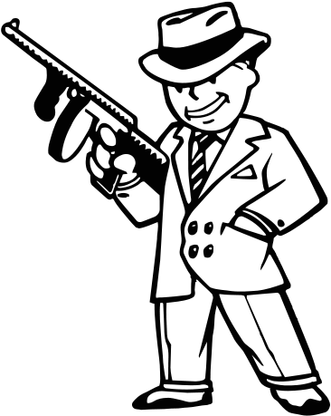 Note The Grin ) - Fallout Vault Boy Mafia (370x480)