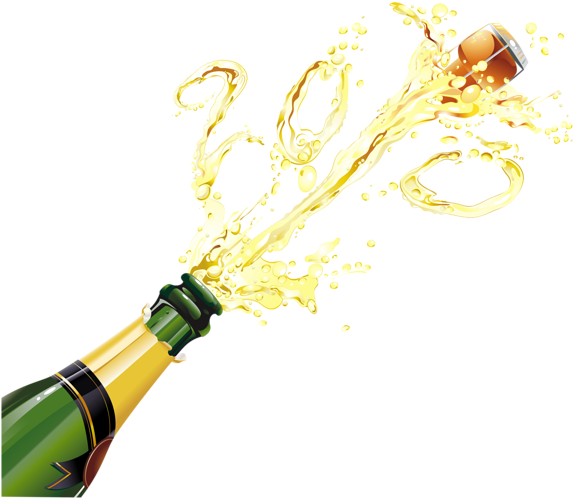 Champagne Bottle Image Clip Art - Champagne Bottle Png (600x525)