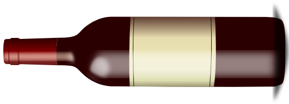 Red Wine Bottle Large Clip Art At Vector Clip Art Image - Bottle Of Wine Clipart (600x216)