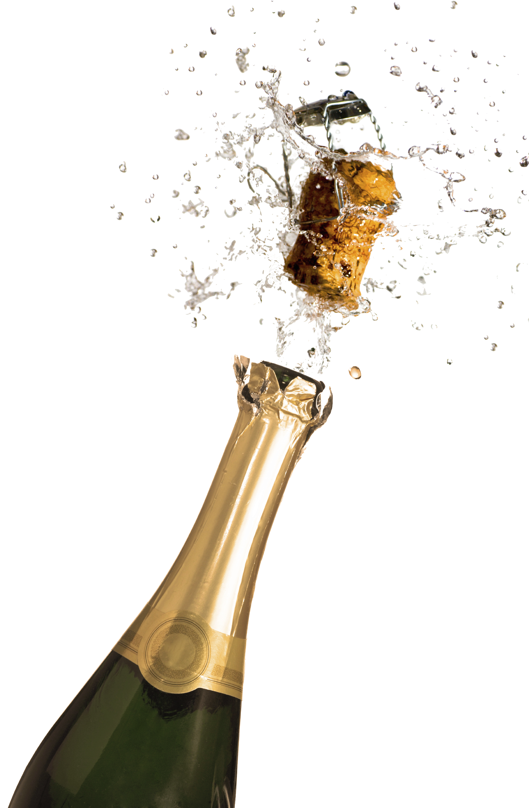 Download Champagne Free Png Photo Images And Clipart - Open Champagne Bottle Png (1809x2717)