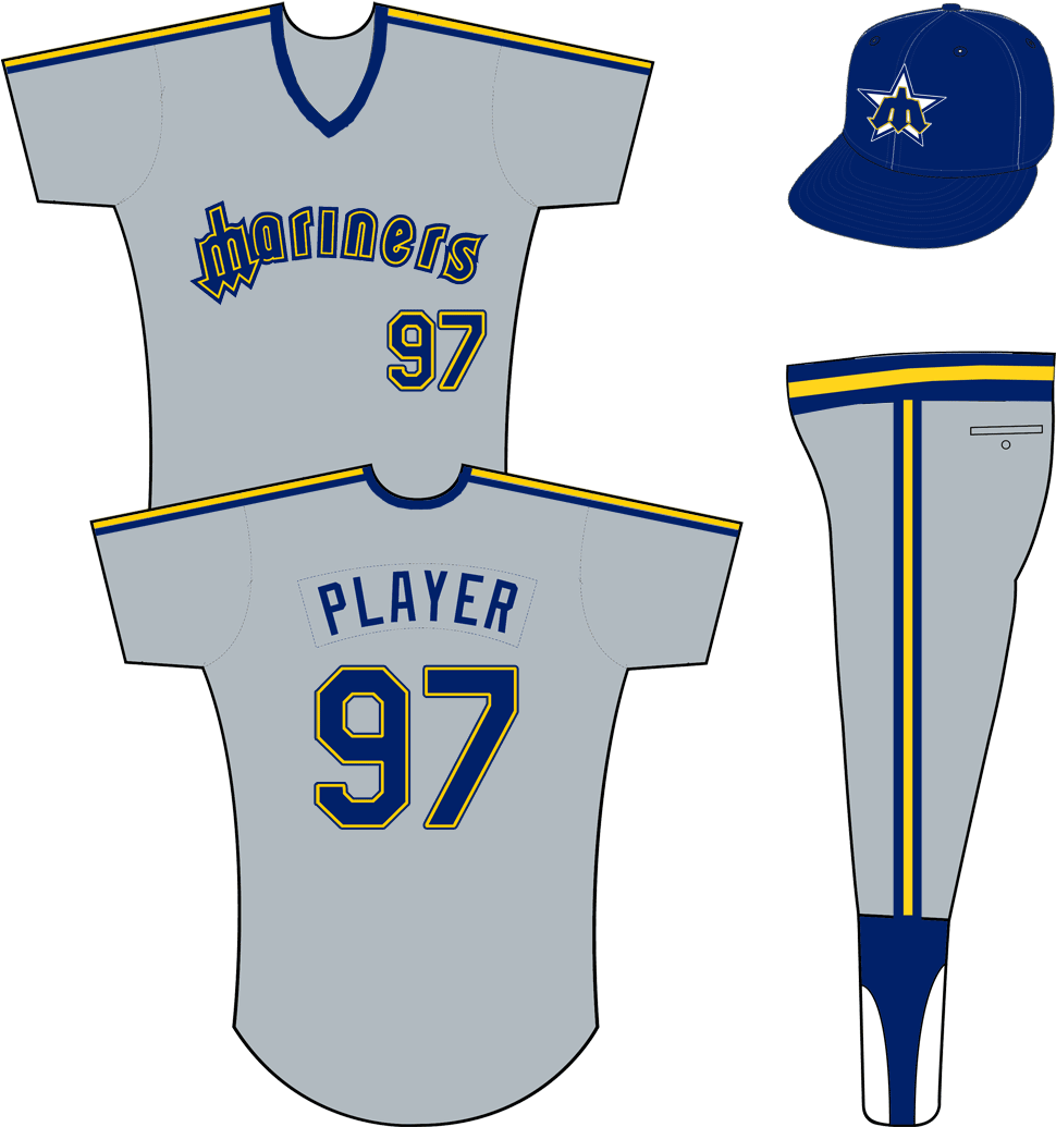 Seattle Mariners Road Uniform - San Diego Padres Uniforms (1000x1035)