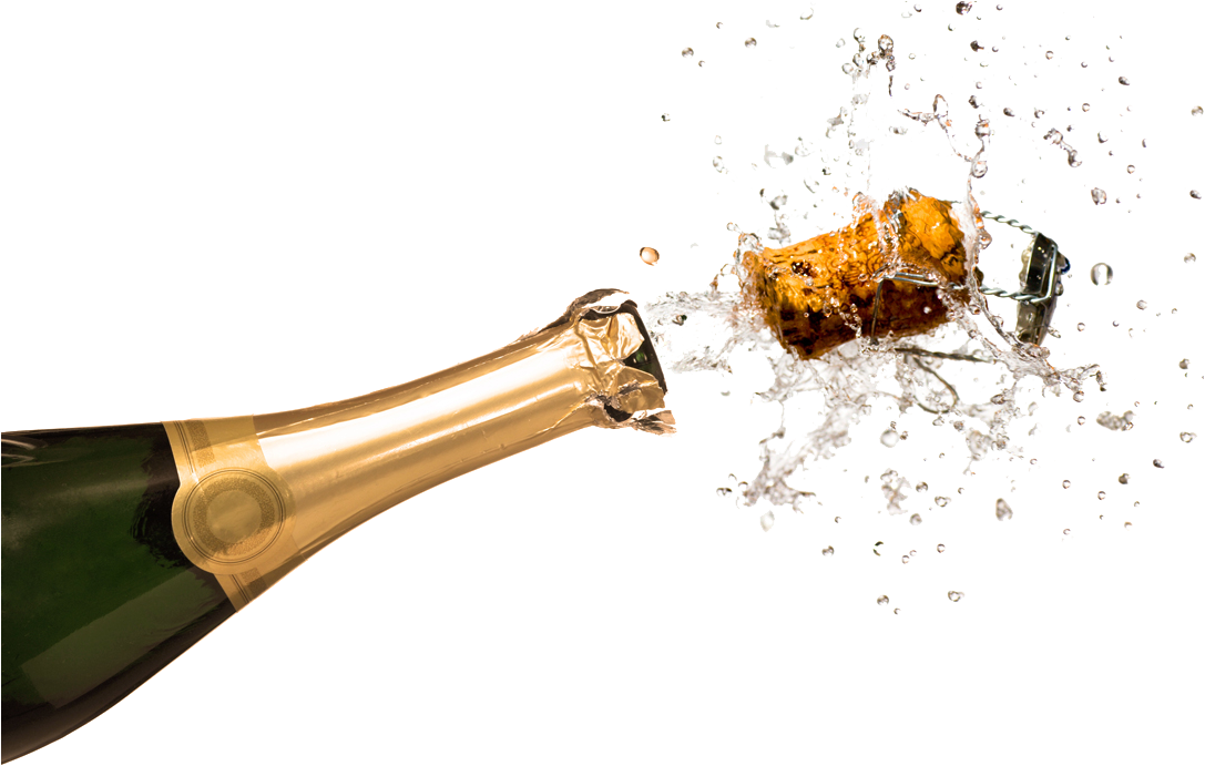 Download Champagne Popping Clipart Hq Png Image - Imagem Garrafa De Champanhe (1100x720)