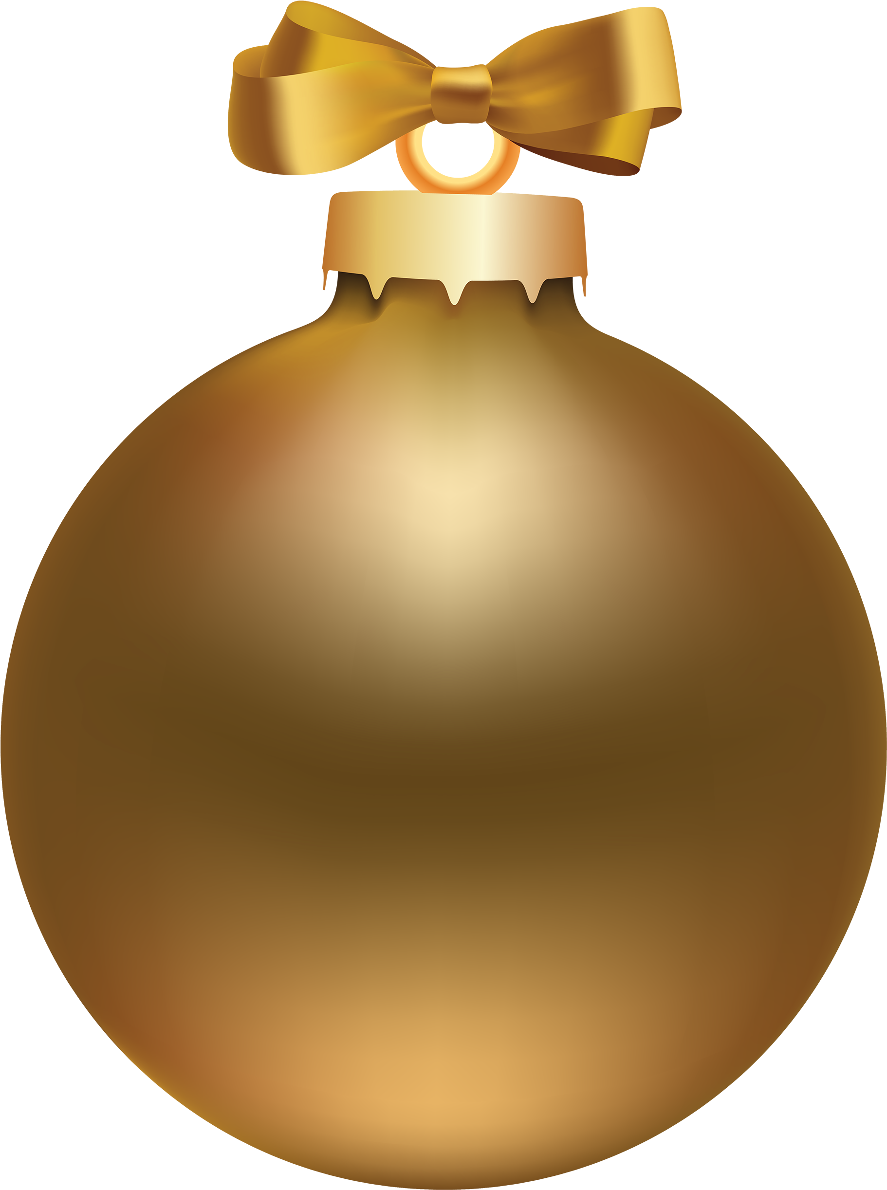 Golden Style Christmas Ball Png Clipart - Clip Art (1863x2500)