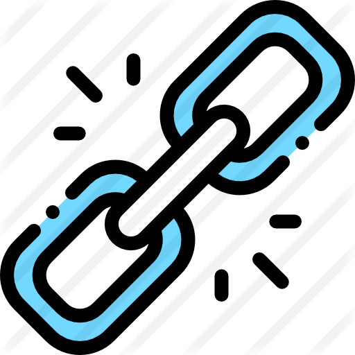 Broken Link - Chain Flat Design (512x512)