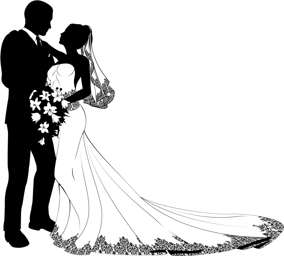 Bridegroom Wedding Clip Art - Wedding Couples Sketch (1000x1000)