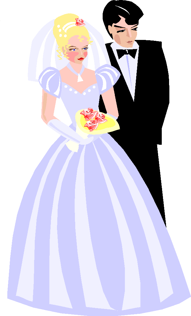 Adult Bridegroom Woman Clip Art - Clip Art Bride And Groom (627x1037)