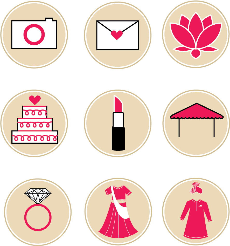 Wedding Website Design Sanjana Mathur - Wedding Site Icons (1271x1201)
