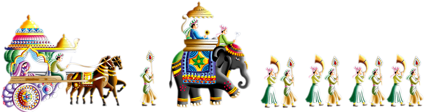 Wedding Baraat Clipart Two Png Images Transparent - Indian Wedding Clipart Png (1400x400)