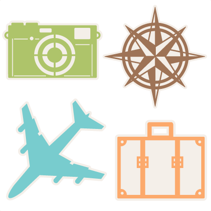 Travel Icons Set Svg Scrapbook Cut File Cute Clipart - Travel Scrapbook Stickers Png (432x432)