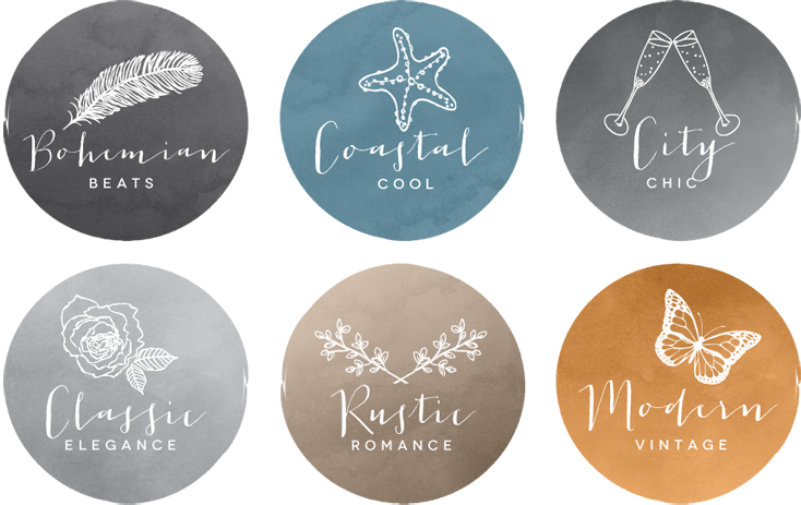 Coco Style Category Icons - Categories In Wedding (734x463)