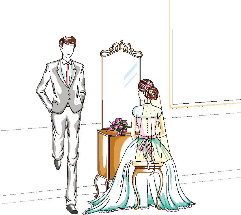Wedding Marriage Bridegroom Illustration - Wedding (834x834)