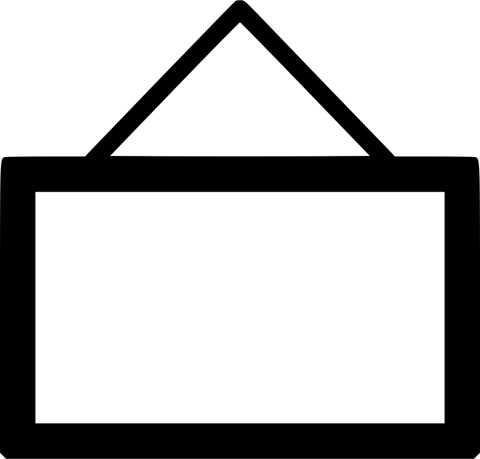 Hanging Board Sign Shop Empty Comments - Hanging Board White Png (980x936)