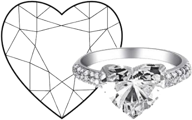 Diamond Cut Heart Diamond Clarity Carat - Corazon De Diamante Para Colorear (500x500)