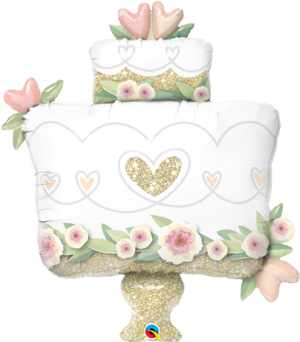 41" Glitter Gold Wedding Cake - Wedding Cake (800x800)
