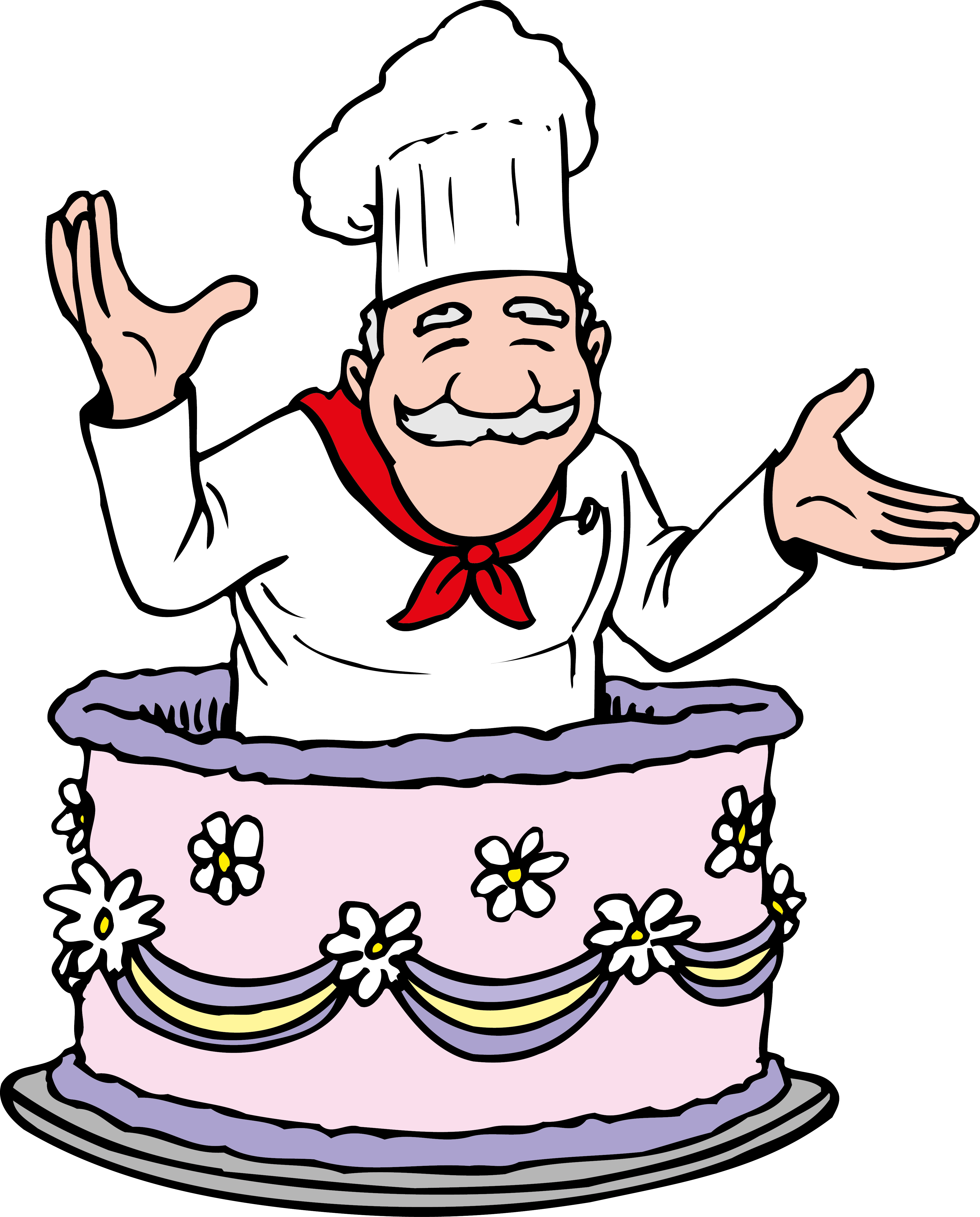 Torte Cake Cook Chef Clip Art - Torte Cake Cook Chef Clip Art (4045x5022)