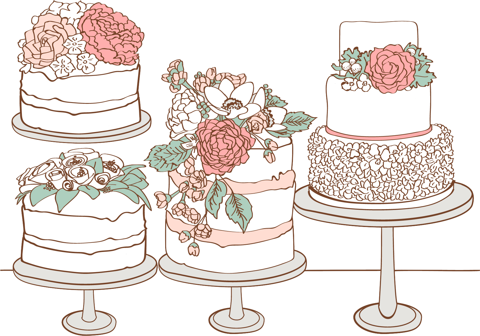 Custom Cakes & Cupcakes - Wedding Cake (1667x1667)