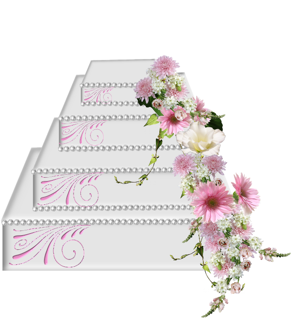 Gateau Mariage/ Wedding Cake - Artificial Flower (600x669)