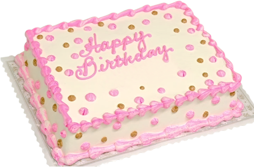 Sheet Cake Birthday Cake Rosette Wedding Cake Cake - Sheet Cake Birthday Cake Ideas (500x500)