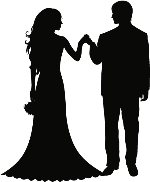Resultado De Imagen De Novios Png Png Pinterest - Bride And Groom Silhouette (600x800)