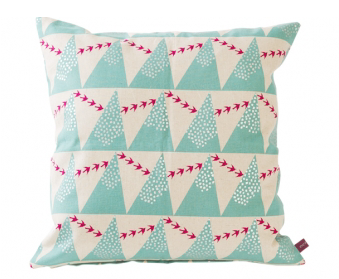 Mountains & Birds Turquoise - Patchwork (800x800)