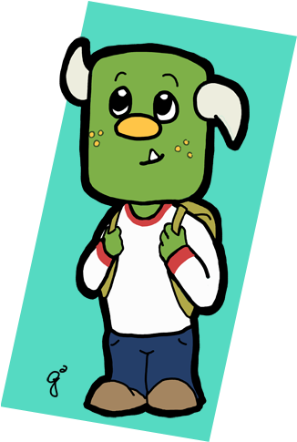 This Little Guy Just Seemed Fun And I Thought About - Cartoon (325x500)