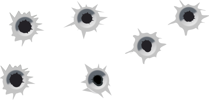 Medium Image - Bullet Holes Vector Free (800x384)