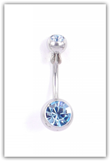 Piercing Nombril Strass Double Turquoise - Locket (1000x1000)
