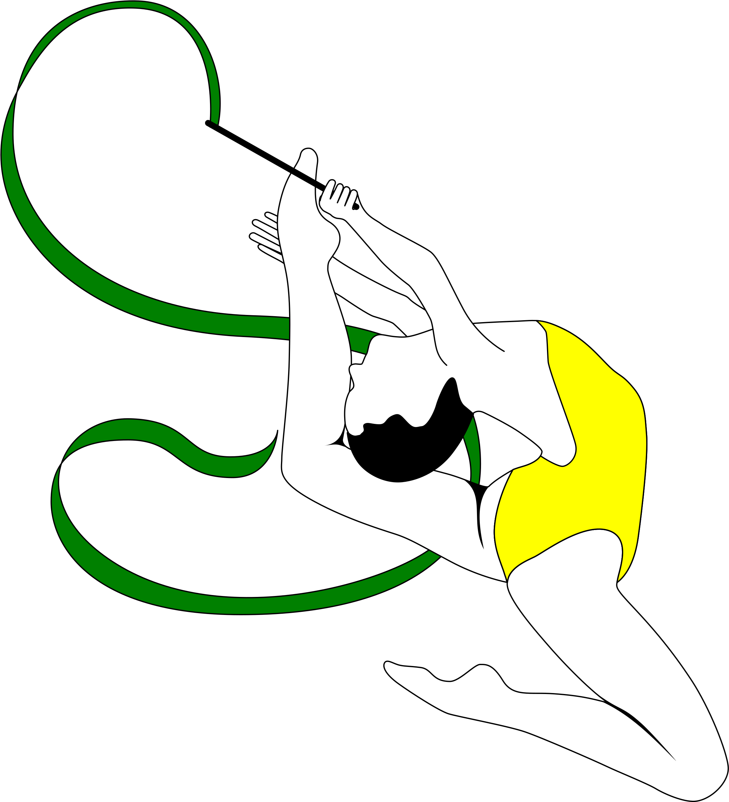 Gymnastics With Ribbon - Gymnastics (2400x2634)