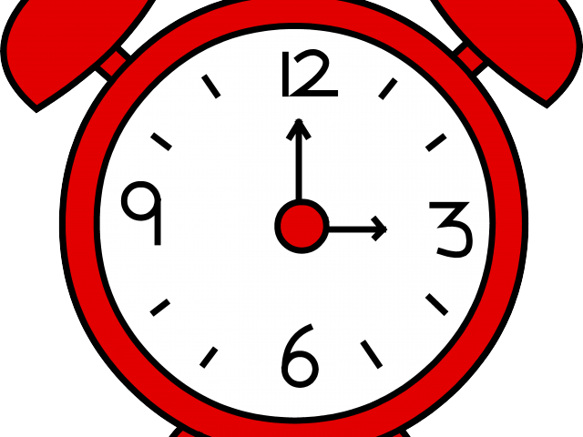 Alarm Clock Clipart - Clip Art Clock Png (640x480)
