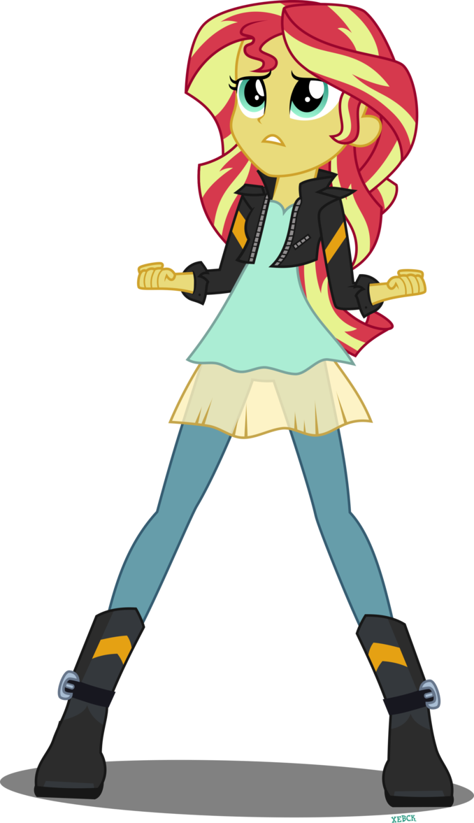 Sunset Shimmer By Xebck On Deviantart - Mlp Eg Sunset Shimmer (678x1177)