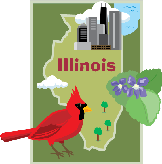 Illinois State Bird Cardinal - Illinois (571x576)