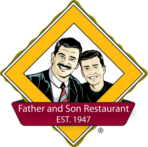 A Father And Son Restaurant ® - Father And Son Pizza (500x497)