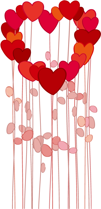 Wedding Invitation Love Flower Heart - Hd Png Hearts (595x842)
