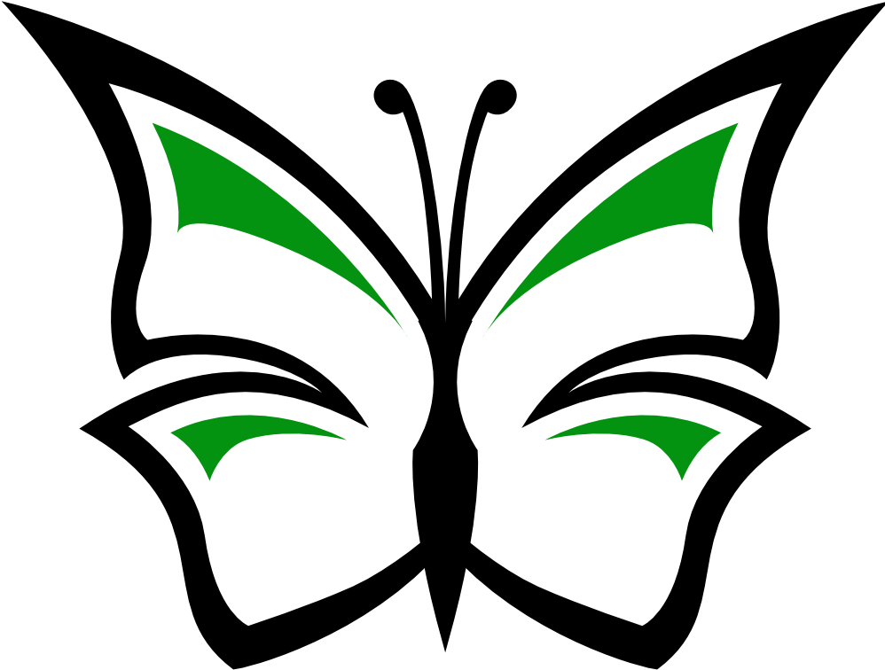 Butterfly 68 Black White Clipartist - Butterfly Clip Art (999x990)