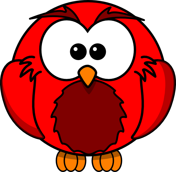 Red Owl Cartoon Clip Art At Clker - Cartoon Owl (600x587)