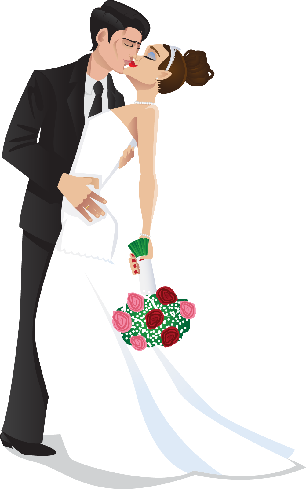 Wedding Clipart Bride And Groom Png Pencil And In Color - Groom And Bride Clipart (1002x1600)