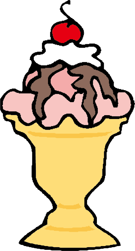 Ice Cream Sundae Fudge Gelato - Ice Cream Sundae Clip Art (464x863)