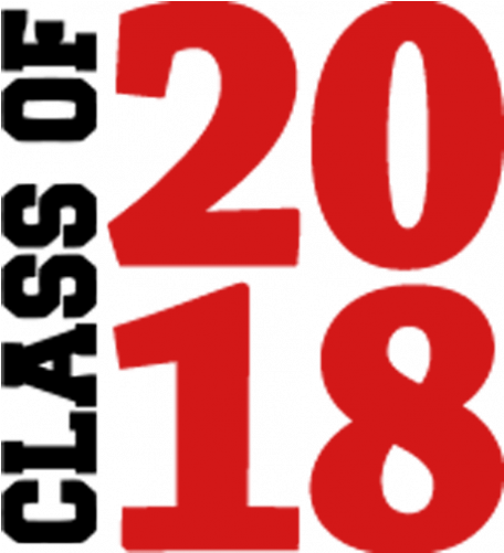 Class Of 2018 Red And Black (500x500)