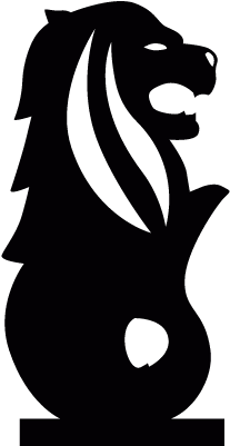 The Merlion Vector - Singapore Icon Png (400x400)