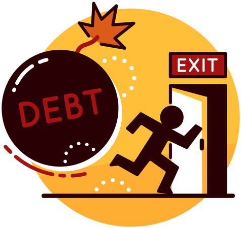 Debt Runaway Icon Transparent Png - Debt (512x512)
