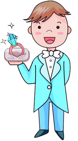 Bridegroom - ハート イラスト 結婚 (375x500)