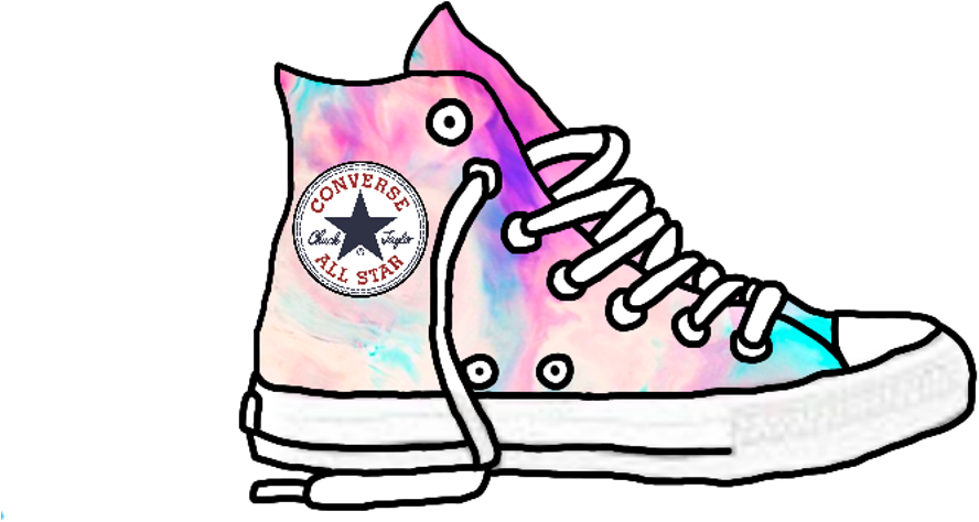 Converse Allstars Shoes Sneakers Runners Trainers Laces - Converse Tumblr Drawing (1024x1024)