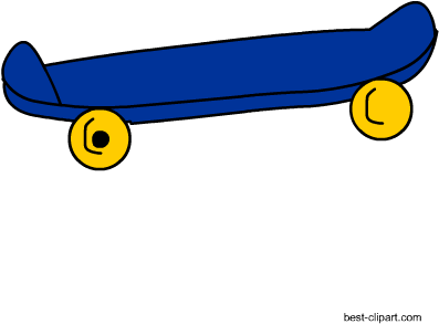 Blue Skate Board, Free Png Clip Art - Clip Art (450x450)