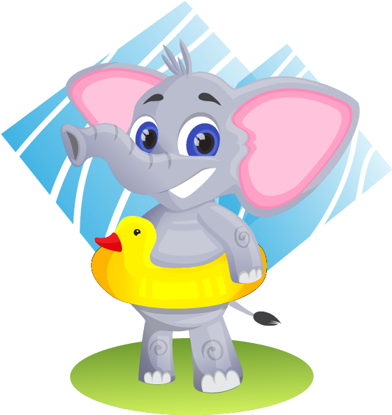 Baby Elephant Free To Use Clip Art - Public Domain Elephant Clipart (596x684)