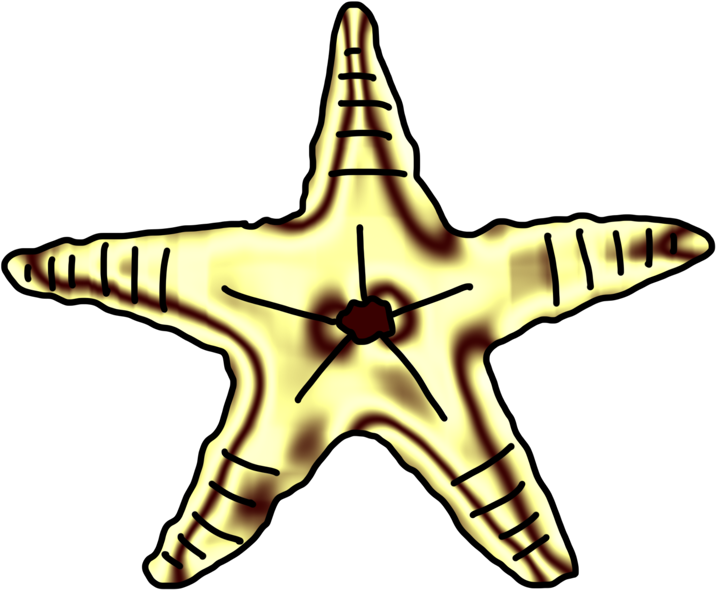 Starfish Drawing Clip Art - Starfish Drawing Clip Art (1437x1190)