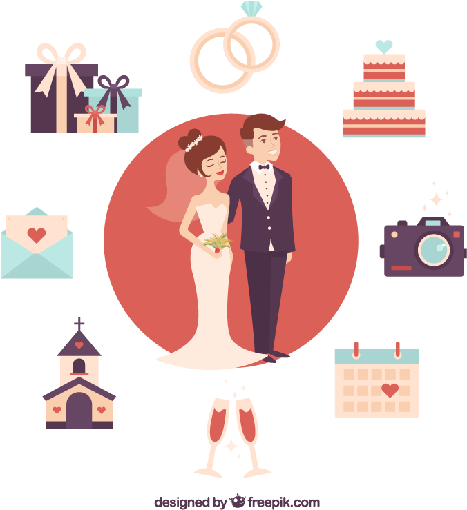 Vector Elements A Lovely Couple Wedding - Vector Elements A Lovely Couple Wedding (800x800)