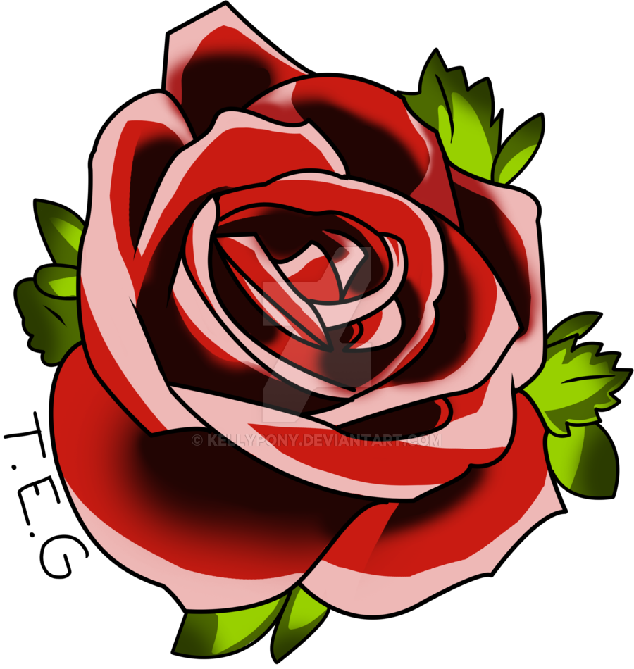 Amusing Rose Tattoo Clip Art Medium Size - Rose Tattoo Png (900x950)