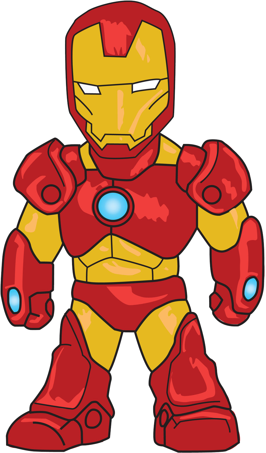 Iron Man Cartoon Drawing (900x1513) .