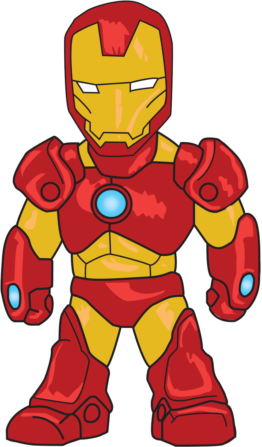 Iron Man Cartoon Drawing (900x1513)