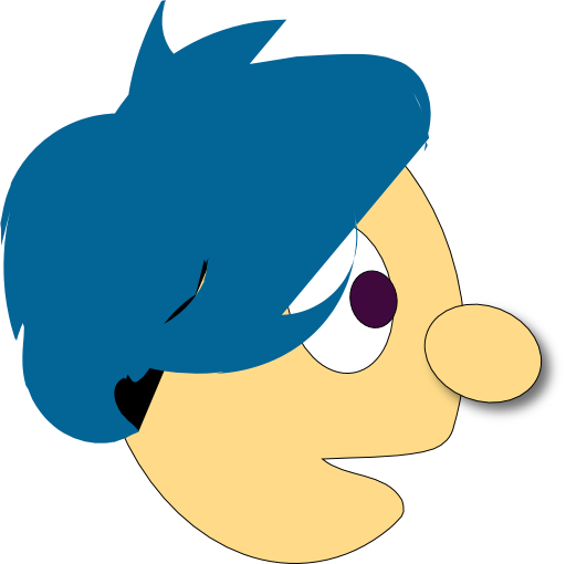 Blue Hair Clip Art (512x510)